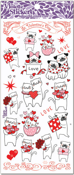 C189 Red Foil Valentine – Violette Stickers